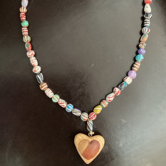 Wood Beaded Necklace - Picture 1 of 2
